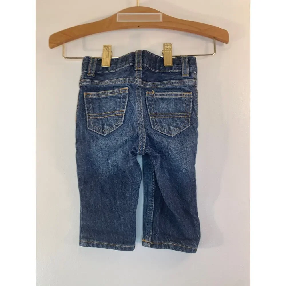 OSHKOSH B'GOSH Boy's Classic Adjustable Waist Medium Wash Jeans / Size: 6 Months